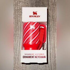 Stanley Red and White Tumbler Keychain